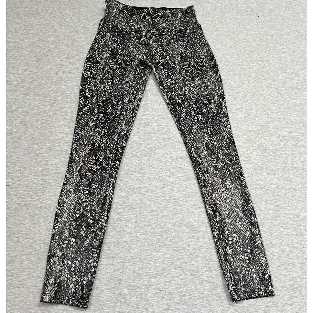 Spanx Leggings Girls XL‎ 14-16 Gray Snake Shiny Faux Leather Skinny